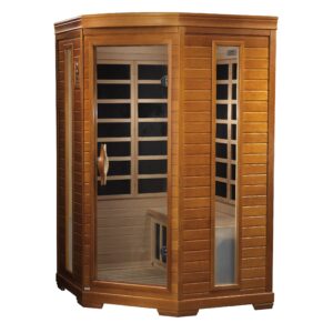 6225 3x3 Dynamic Hemming 2 Person Corner Low EMF Far Infrared Sauna DYN-6225-02
