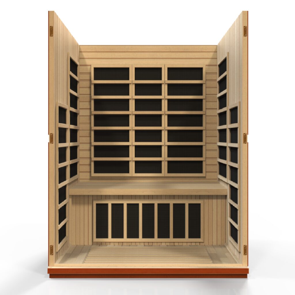 DYN-6306-02 3x3 (4) Dynamic Bellagio 3 Person Low EMF Far Infrared Sauna DYN-6306-02