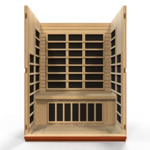 DYN-6306-02 3x3 (4) Dynamic Bellagio 3 Person Low EMF Far Infrared Sauna DYN-6306-02