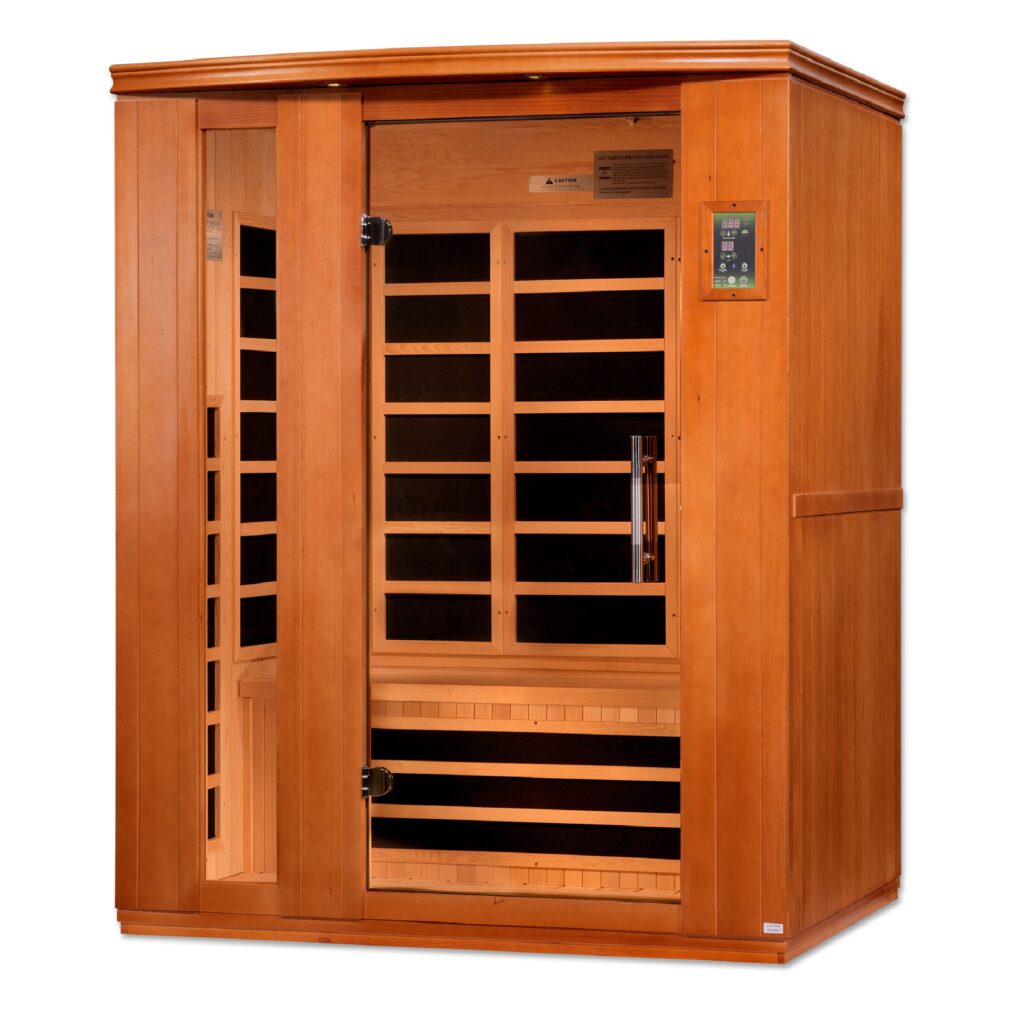 dyn-6332-02 left_ 012 Dynamic Lugano 3 Person Low EMF Far Infrared Sauna DYN-6336-02