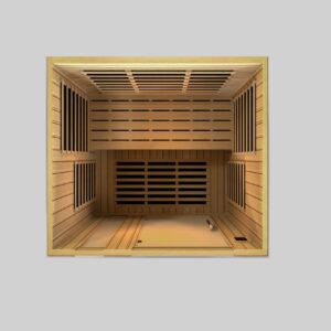 DYN-6336-02 3x3 (5) Dynamic Lugano 3 Person Low EMF Far Infrared Sauna DYN-6336-02