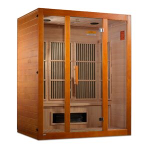 Maxxus Alpine Dual Tech 3 person Low EMF FAR Infrared Sauna Canadian Hemlock MX-J306-02S