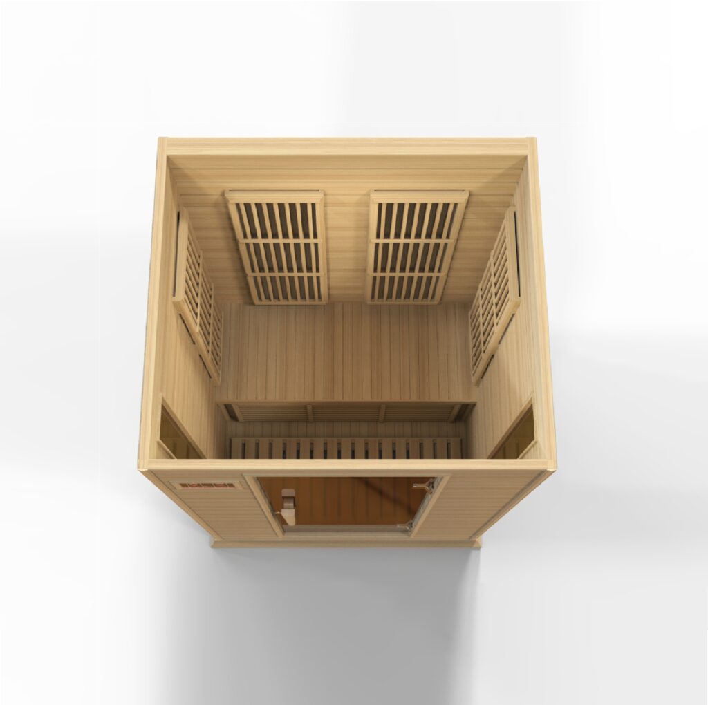 Maxxus Toulose 2 Person Low EMF Far Infrared Sauna in Hemlock MX-K206-01