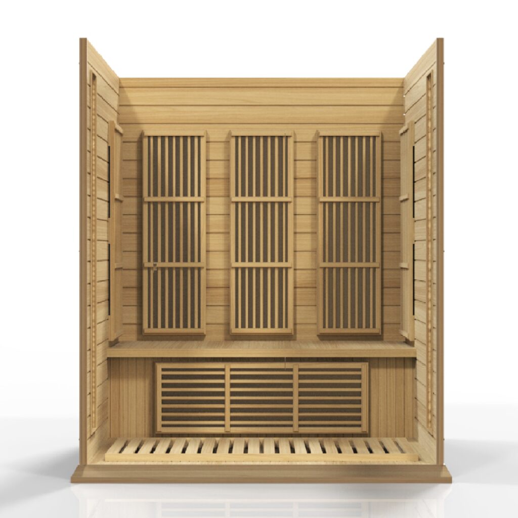 Maxxus Montilemar 3 Person Low EMF Far IR Sauna in Hemlock MX-K306-01