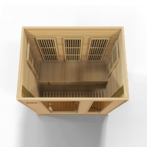 Maxxus Montilemar 3 Person Low EMF Far IR Sauna in Hemlock MX-K306-01