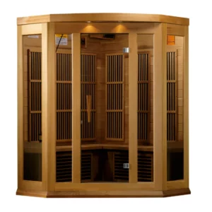 Maxxus Avignon 3 Person Corner Low EMF FAR Infrared Sauna Canadian Red Cedar MX-K356-01 CED