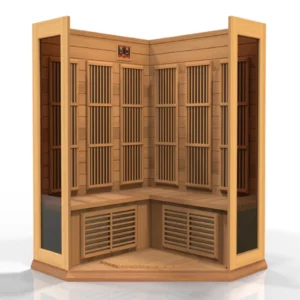 Maxxus Avignon 3 Person Corner Low EMF FAR Infrared Sauna Canadian Red Cedar MX-K356-01 CED