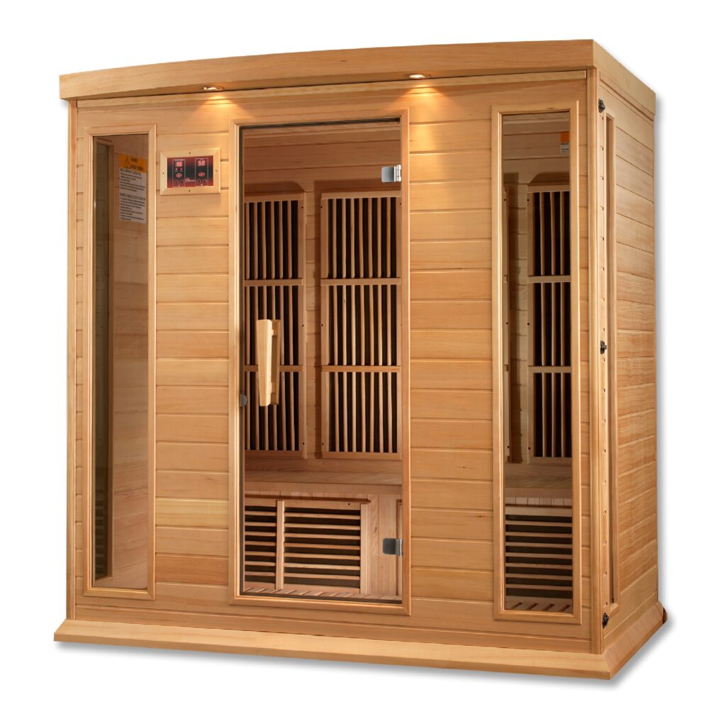 Maxxus Chaumont 4 Person Low EMF FAR Infrared Sauna Canadian Hemlock MX-K406-01
