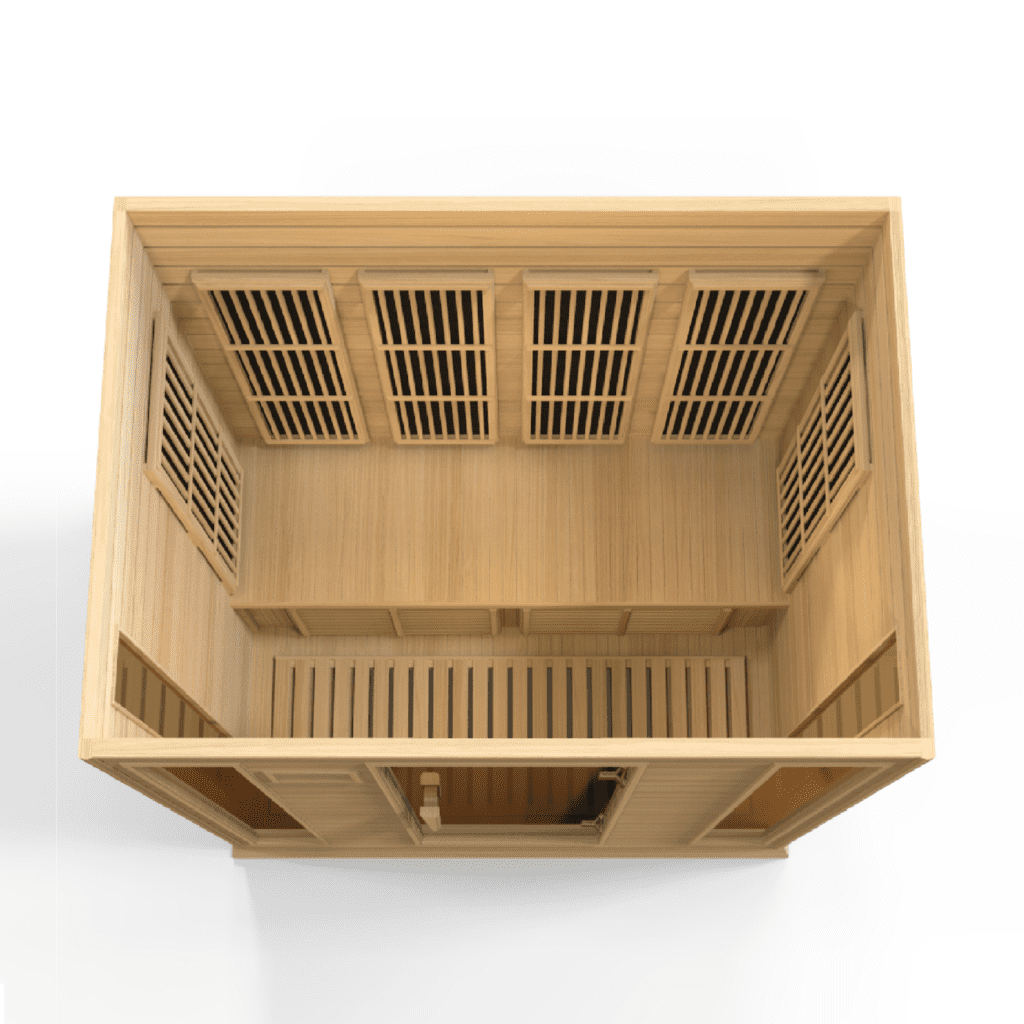 Maxxus Chaumont 4 Person Low EMF FAR Infrared Sauna Canadian Hemlock MX-K406-01