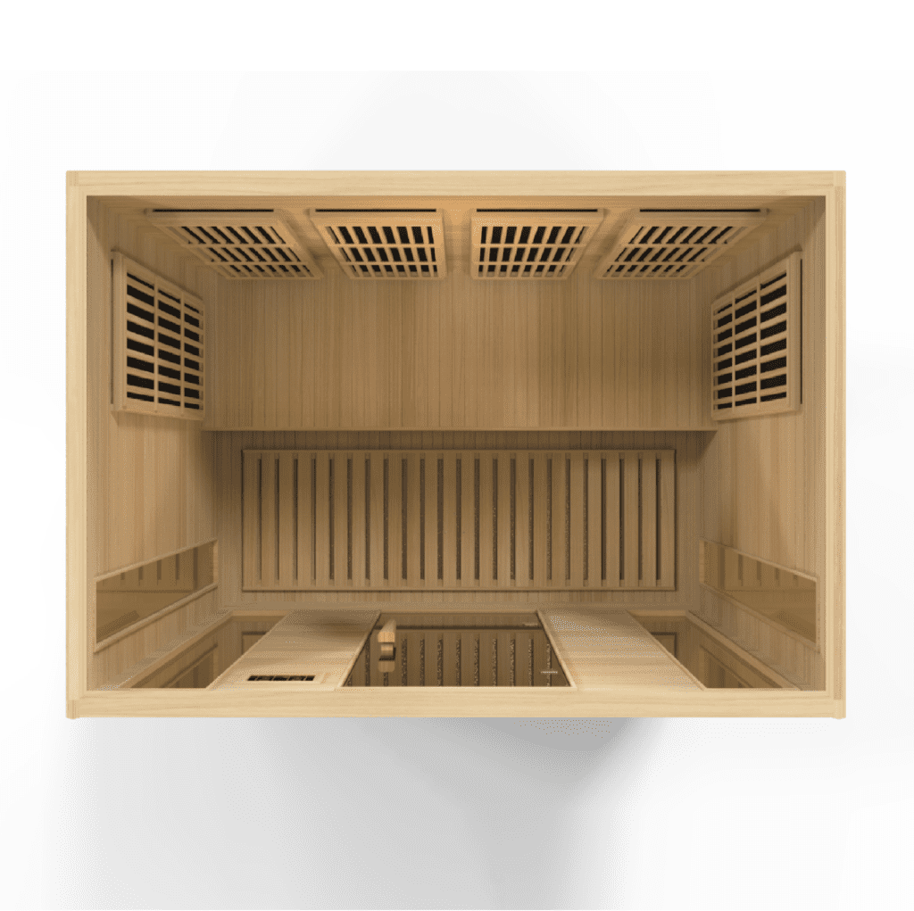 Maxxus Chaumont 4 Person Low EMF FAR Infrared Sauna Canadian Hemlock MX-K406-01