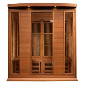 Maxxus Chaumont 4 Person Low EMF FAR Infrared Sauna Canadian Red Cedar MX-K406-01 CED
