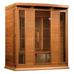 Maxxus Chaumont 4 Person Low EMF FAR Infrared Sauna Canadian Red Cedar MX-K406-01 CED