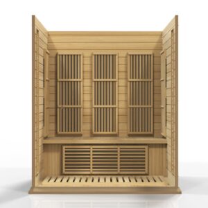MX-K306-01 H 3x3 (2) Maxxus Montilemar 3 Person Near Zero EMF FAR Infrared Sauna - Canadian Hemlock MX-K306-01-ZF