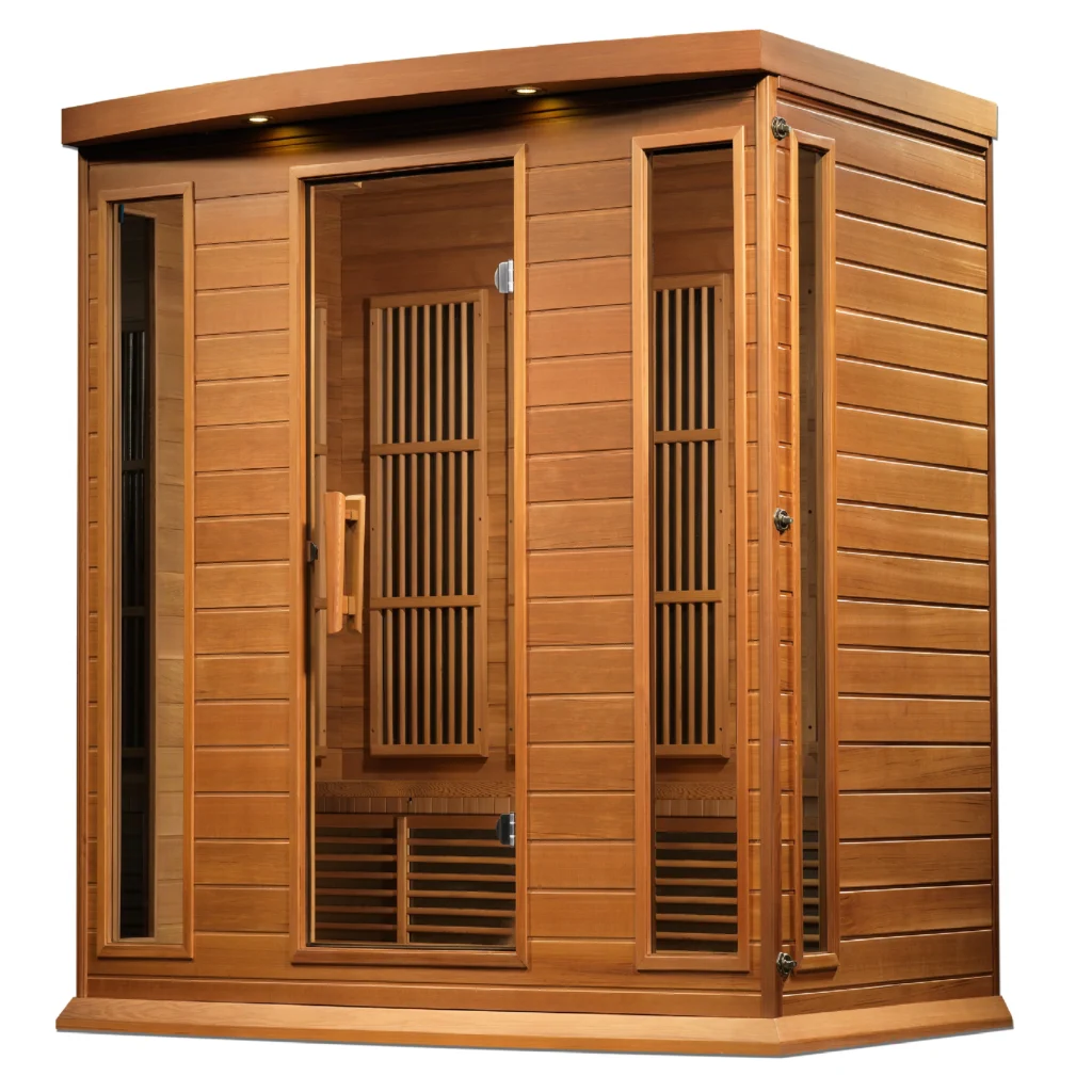 Maxxus Chaumont 4 Person Near Zero EMF FAR Infrared Sauna - Canadian Red Cedar MX-K406-01-ZF CED