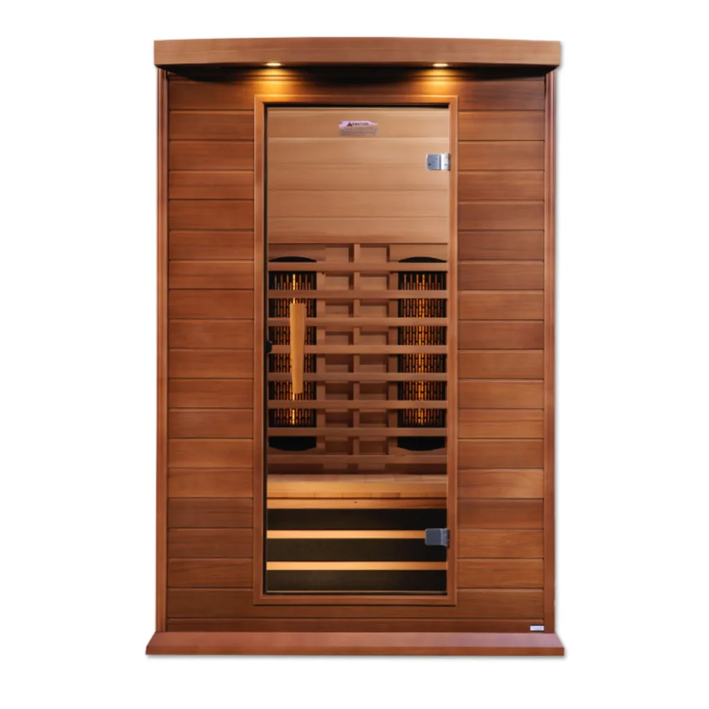 MX-M206-01FS2024_1 Maxxus Toulose 2 Person Full Spectrum Infrared Sauna - Canadian Red Cedar MX-M206-01-FS CED