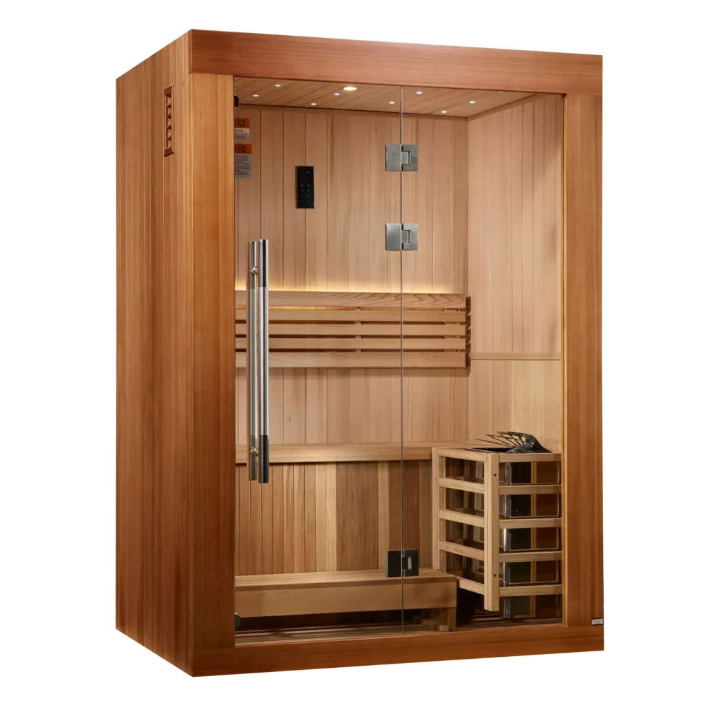 Golden Designs  Sundsvall 2 Person Traditional Sauna - Canadian Red Cedar Interior and Pacific Premium Clear Cedar Exterior GDI-7289-02
