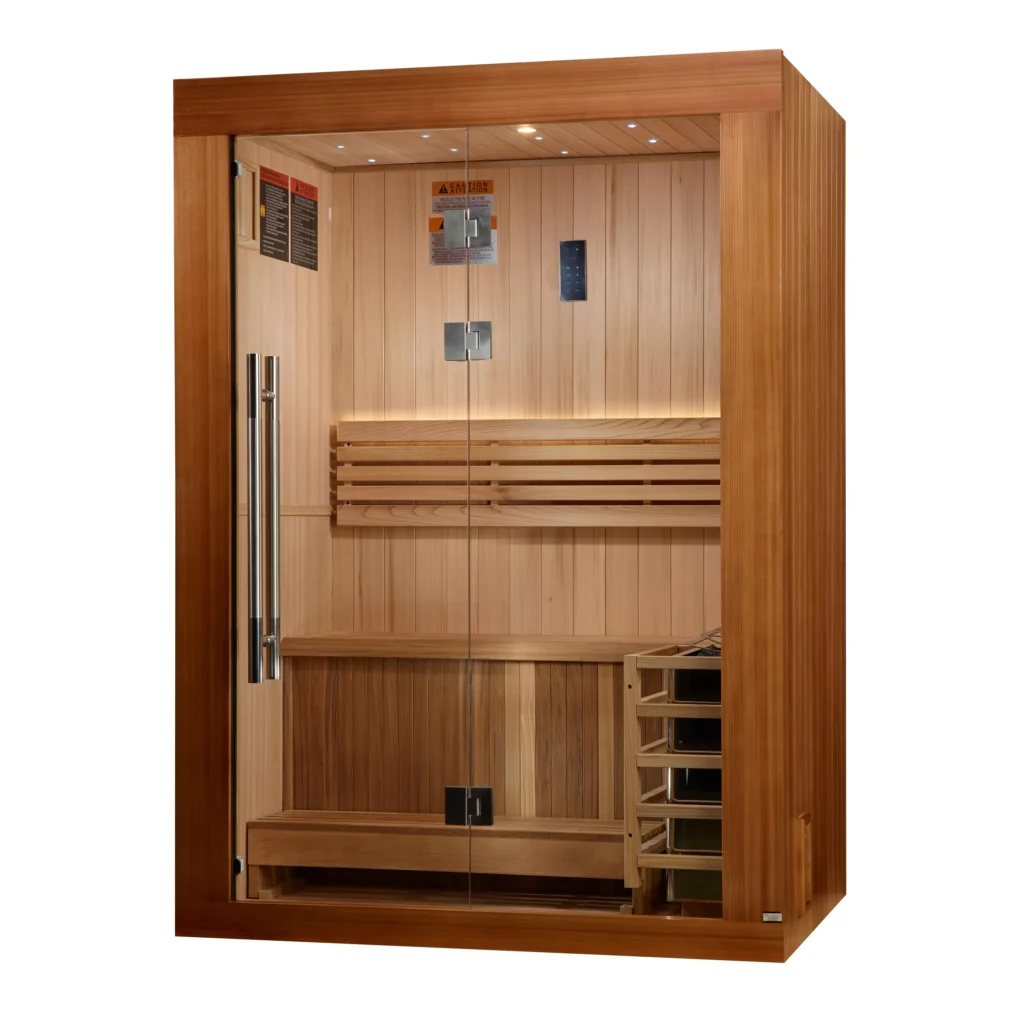 Golden Designs  Sundsvall 2 Person Traditional Sauna - Canadian Red Cedar Interior and Pacific Premium Clear Cedar Exterior GDI-7289-02