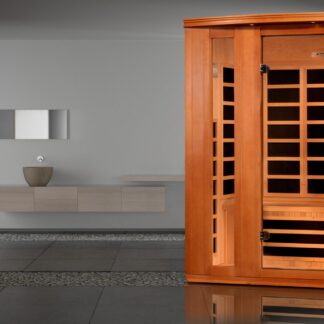 Luxury modern bathroom Dynamic Lugano Elite 3 Person Ultra Low EMF Far Infrared Sauna DYN-6336-02 Elite