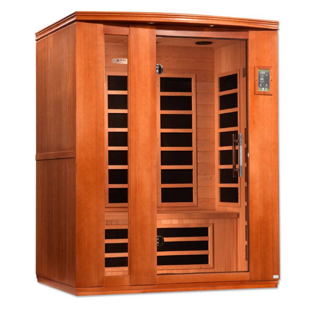 dyn-6336-02_right_ 009 Dynamic Lugano Elite 3 Person Ultra Low EMF Far Infrared Sauna DYN-6336-02 Elite