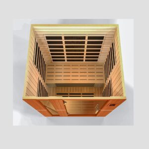 DYN-6336-02 3x3 (6) Dynamic Lugano Elite 3 Person Ultra Low EMF Far Infrared Sauna DYN-6336-02 Elite