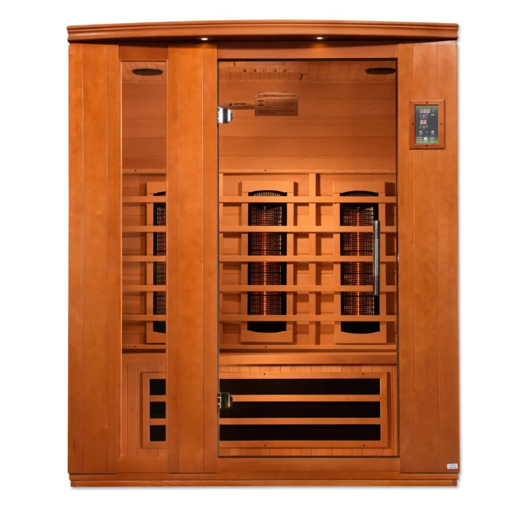 DYN-6336-03FS3x3_1 Dynamic Lugano 3 Person Full Spectrum Near Zero EMF Infrared Sauna DYN-6336-03 FS