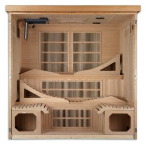 DYN-6996-01 3x3 (2) Dynamic Monaco 6 Person Ultra Low EMF Far IR Sauna DYN-6996-01
