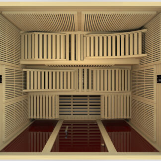 DYN-6996-01 Top View 05-17-2019 Dynamic Monaco 6 Person Ultra Low EMF Far IR Sauna DYN-6996-01