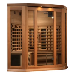 Maxxus Avignon 3 Person Corner Full Spectrum Infrared Sauna - Canadian Red Cedar MX-M356-01-FS CED
