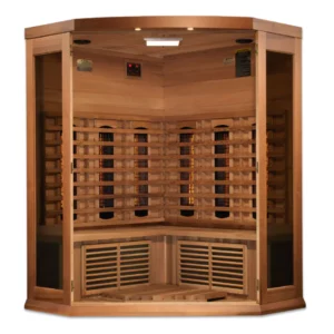 Maxxus Avignon 3 Person Corner Full Spectrum Infrared Sauna - Canadian Red Cedar MX-M356-01-FS CED