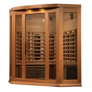 Maxxus Avignon 3 Person Corner Full Spectrum Infrared Sauna - Canadian Red Cedar MX-M356-01-FS CED