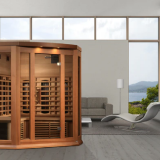Maxxus Avignon 3 Person Corner Full Spectrum Infrared Sauna - Canadian Red Cedar MX-M356-01-FS CED