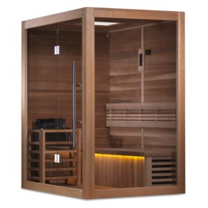 Golden Designs Hanko 2-3 Person Traditional Sauna - Canadian Red Cedar Interior GDI-7202-01