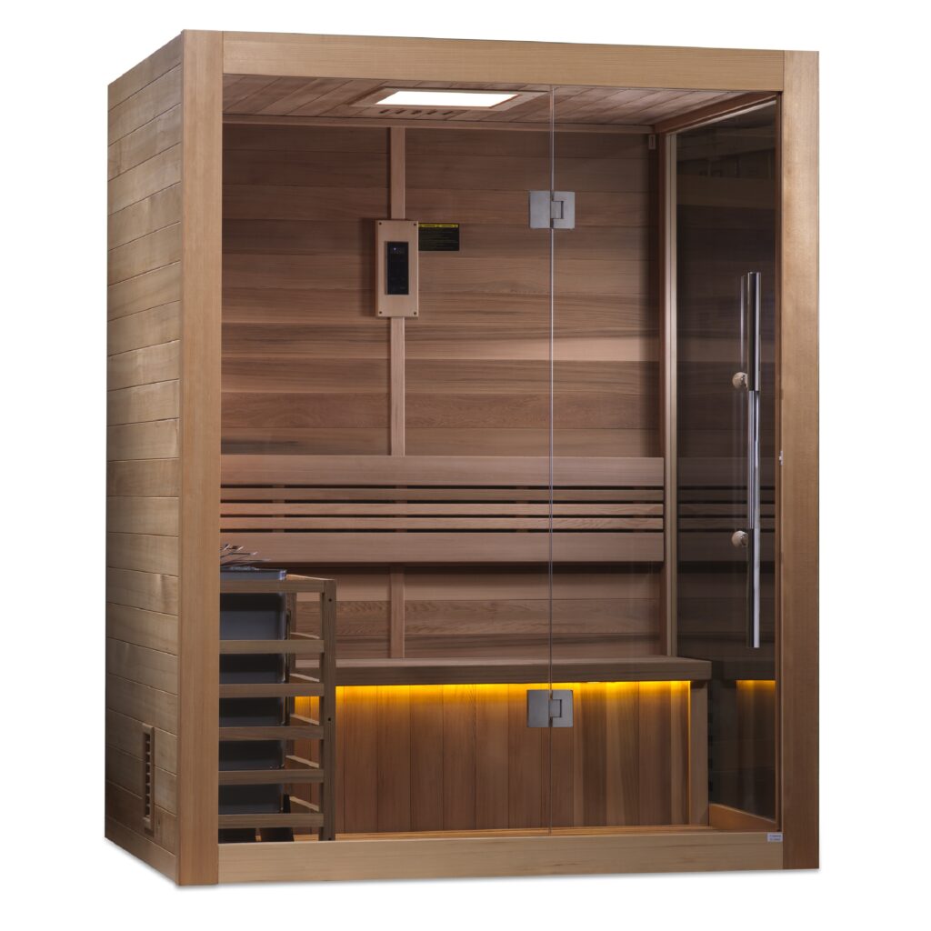 Golden Designs Hanko 2-3 Person Traditional Sauna - Canadian Red Cedar Interior GDI-7202-01
