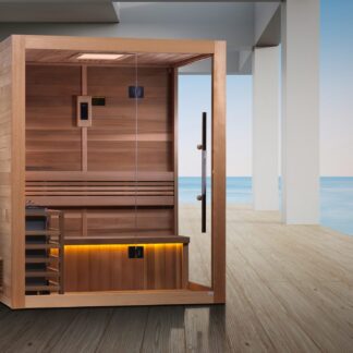 Golden Designs Hanko 2-3 Person Traditional Sauna - Canadian Red Cedar Interior GDI-7202-01