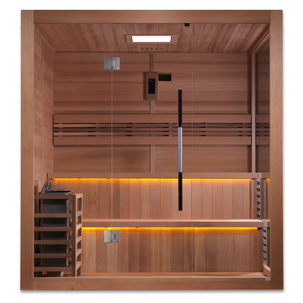 Golden Designs Kuusamo 6 Person Traditional Sauna - Canadian Red Cedar Interior GDI-7206-01