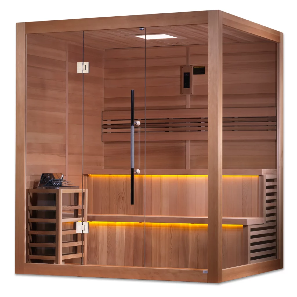Golden Designs Kuusamo 6 Person Traditional Sauna - Canadian Red Cedar Interior GDI-7206-01