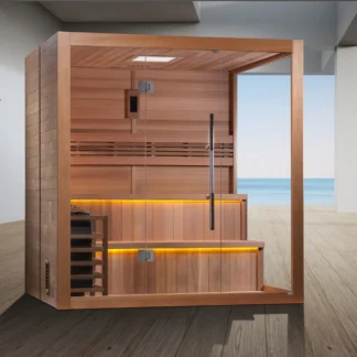 Golden Designs Kuusamo 6 Person Traditional Sauna - Canadian Red Cedar Interior GDI-7206-01