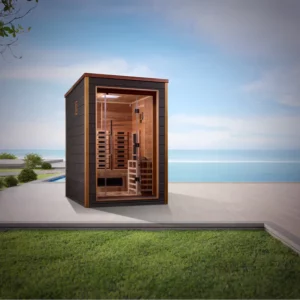 GDI-8222-013x3_600x Golden Designs Nora 2 Person Outdoor-Indoor PureTech™ Hybrid Full Spectrum Sauna - Canadian Red Cedar Interior GDI-8222-01