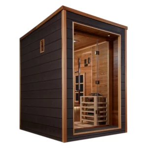 GDI-8222-01_4_3x3_ea95eb2d-3b94-495b-8e6e-d04af8278105 Golden Designs Nora 2 Person Outdoor-Indoor PureTech™ Hybrid Full Spectrum Sauna - Canadian Red Cedar Interior GDI-8222-01