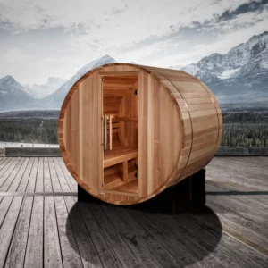 Golden Designs St. Moritz 2 Person Barrel Traditional Sauna - Pacific Cedar GDI-B002-01