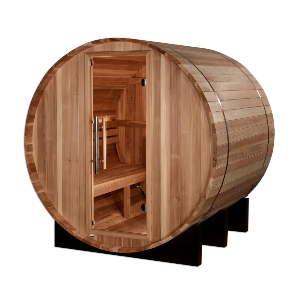 Golden Designs St. Moritz 2 Person Barrel Traditional Sauna - Pacific Cedar GDI-B002-01