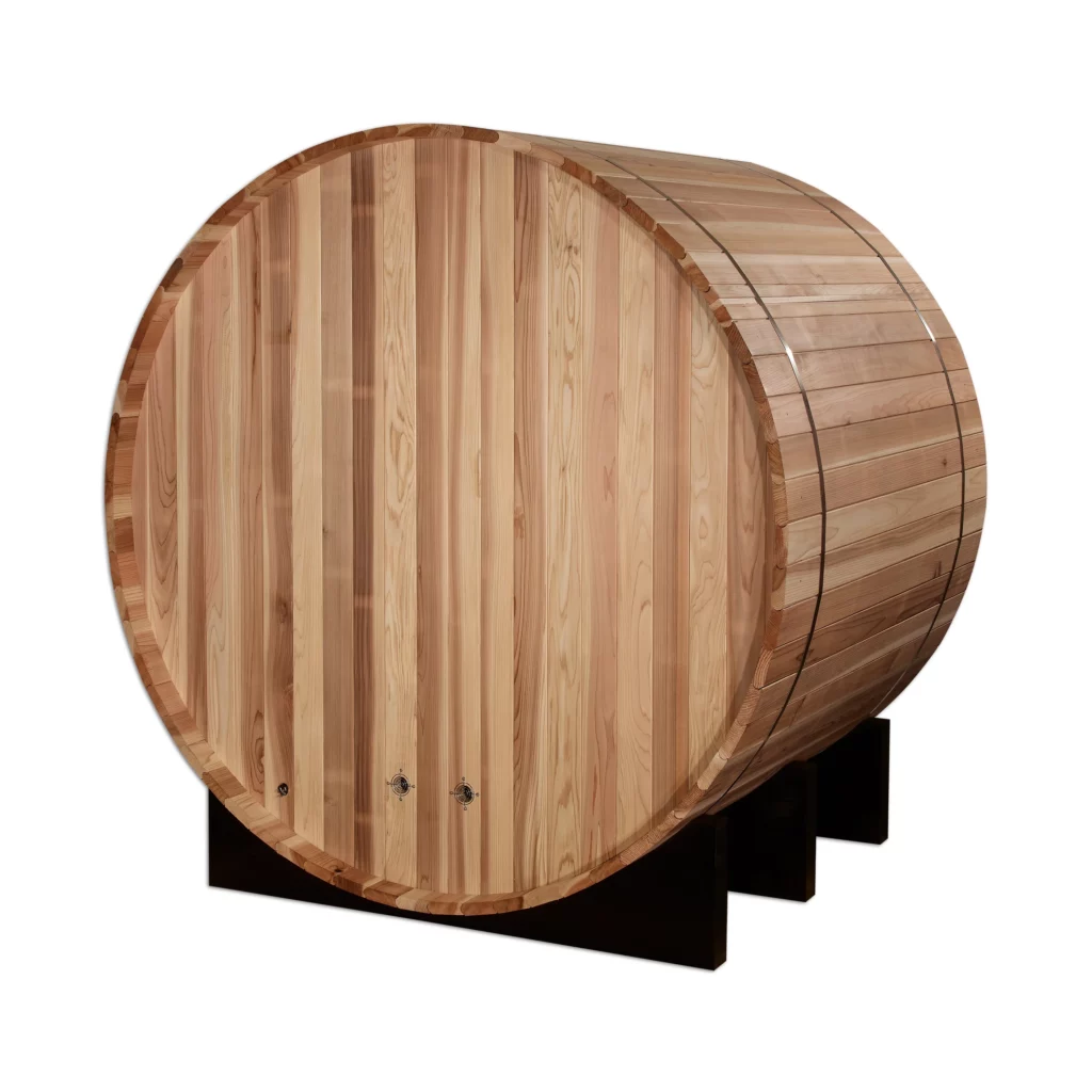 Golden Designs St. Moritz 2 Person Barrel Traditional Sauna - Pacific Cedar GDI-B002-01