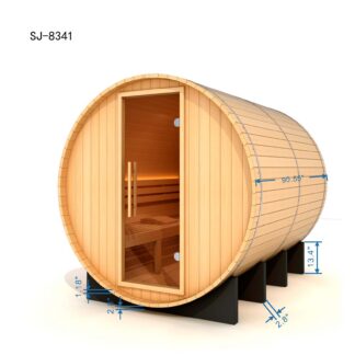 Golden Designs St. Moritz 2 Person Barrel Traditional Sauna - Pacific Cedar GDI-B002-01