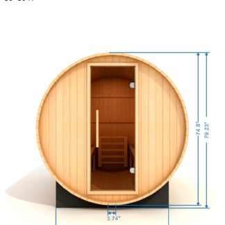 Golden Designs St. Moritz 2 Person Barrel Traditional Sauna - Pacific Cedar GDI-B002-01