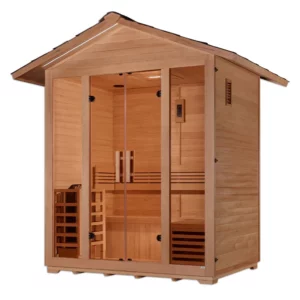 Golden Designs Vorarlberg 5 Person Traditional Outdoor Steam Sauna -  Canadian Hemlock GDI-8105-01