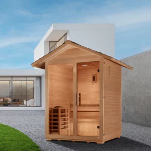 GDI-8103-01G1203x3_600x Golden Designs Arlberg 3 Person Traditional Outdoor Steam Sauna - Canadian Hemlock GDI-8103-01