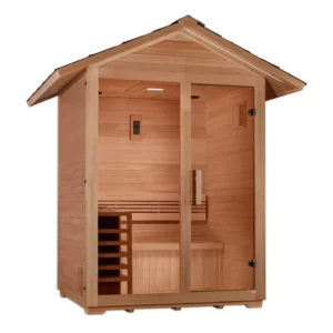 GDI_8103_01Arlberg_2_3x3_e1f9045e-acf4-451a-9726-0b703de3260d Golden Designs Arlberg 3 Person Traditional Outdoor Steam Sauna - Canadian Hemlock GDI-8103-01