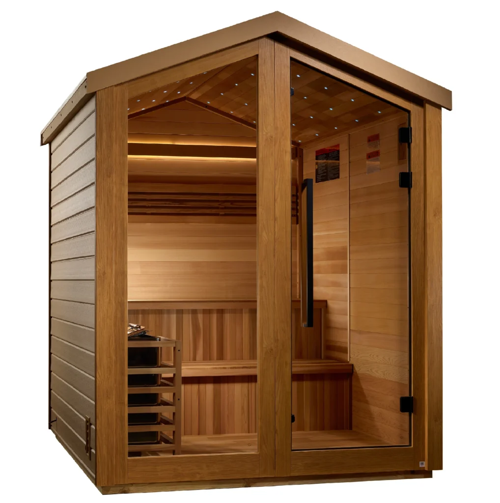Golden Designs Kaarina 6 Person Outdoor Traditional Sauna - Canadian Red Cedar Interior GDI‐8506‐01