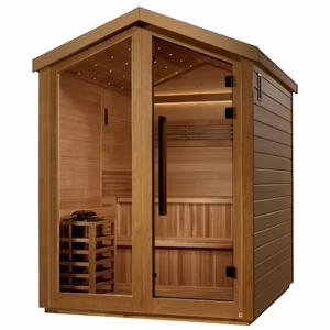 Golden Designs Kaarina 6 Person Outdoor Traditional Sauna - Canadian Red Cedar Interior GDI‐8506‐01