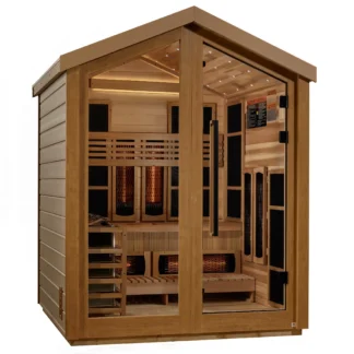 Golden Designs Loviisa 3 Person Outdoor Hybrid Sauna  - Canadian Red Cedar Interior GDI‐8523‐01